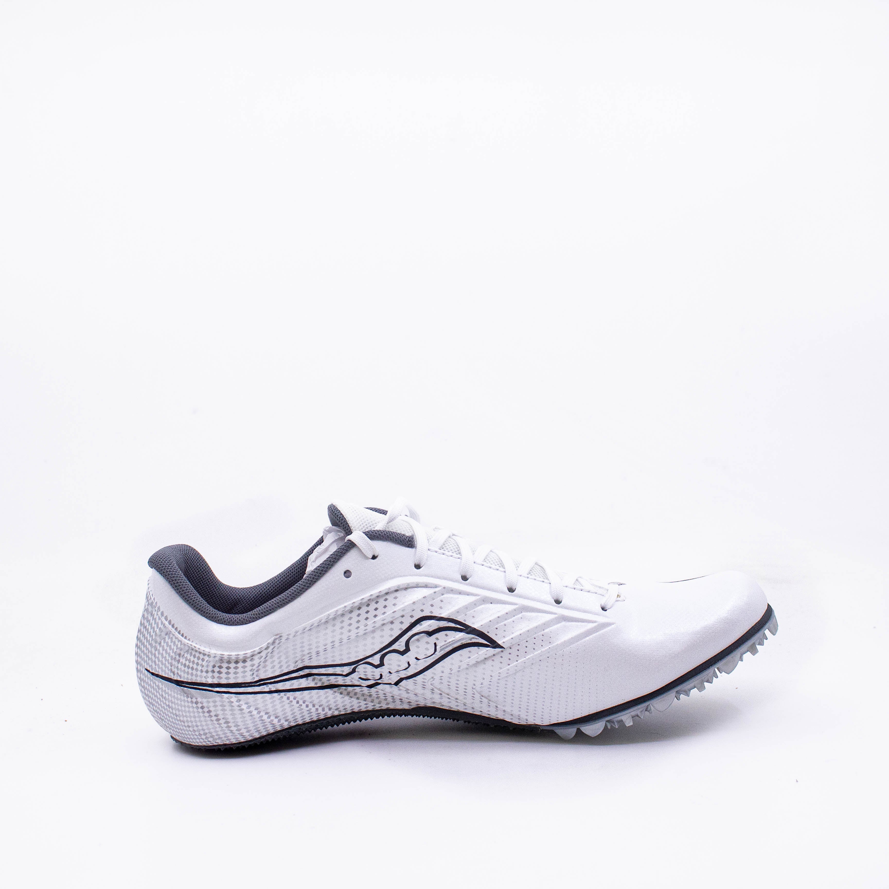 Saucony Spitfire 5 (D Standard) Men's White/Carbon - Frontrunner Colombo